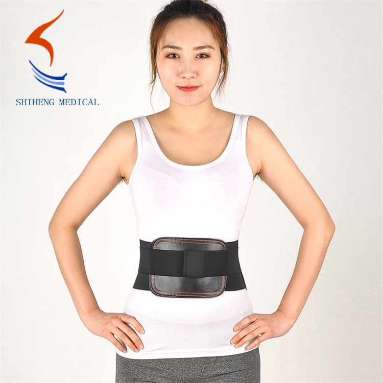 Leather waist support belt