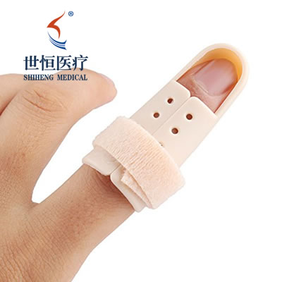 Plastic finger bone splint